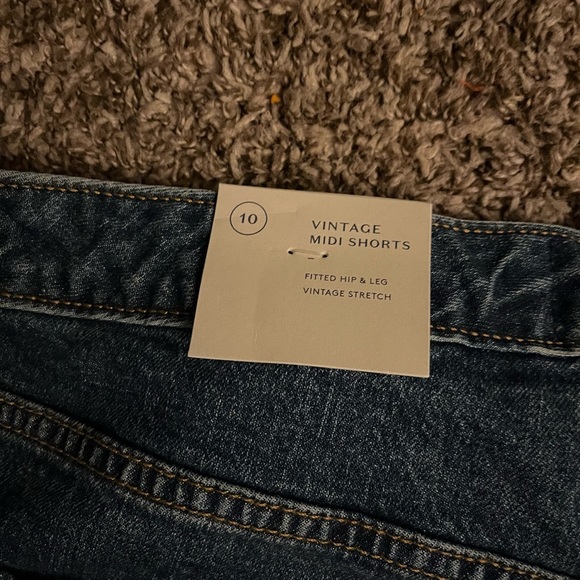 Vintage Stretch Universal Thread Dark Blue Jean Shorts - Picture 5 of 5